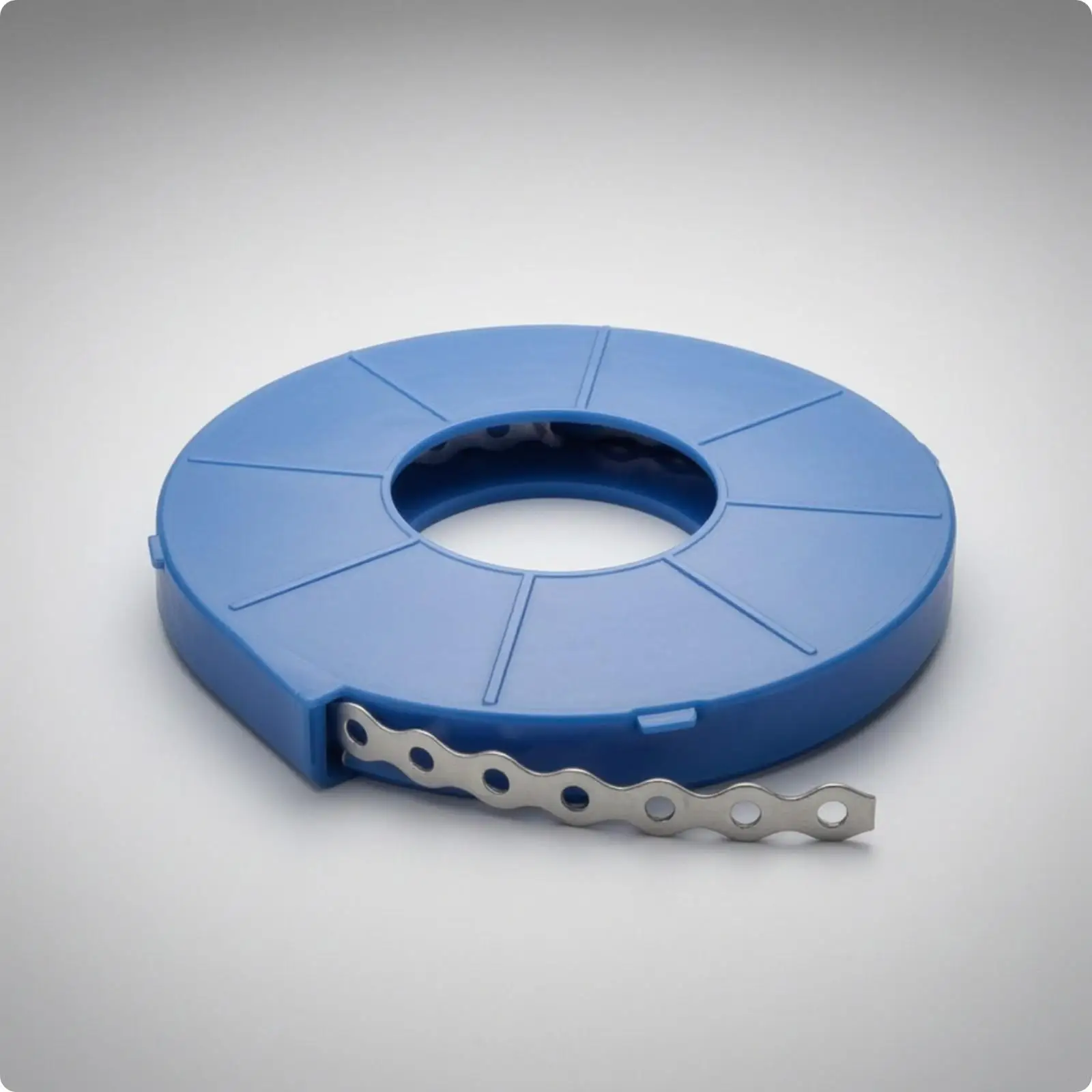 Heavy-Duty Perforated Strapping Roll | Evenly Spaced Round Holes, Rust