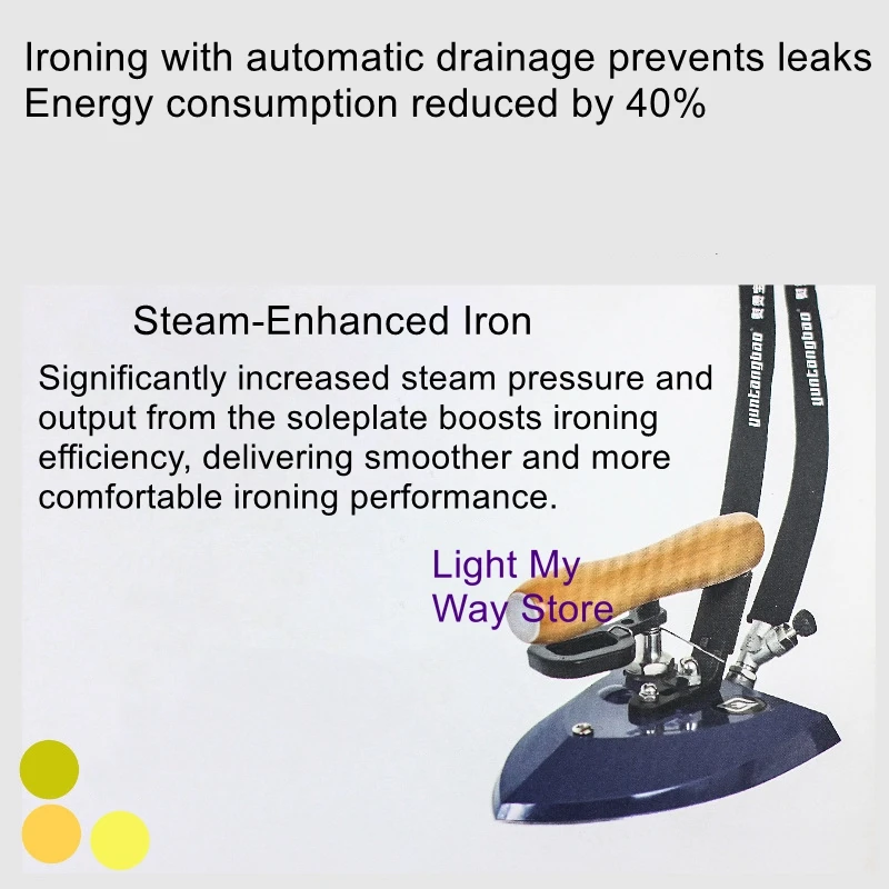 Ferro da stiro a vapore pieno a risparmio energetico Wonder Abbigliamento Tenda in tessuto Stiratura Pulizia a secco Negozio Uso domestico Ferro da stiro a prova di perdite