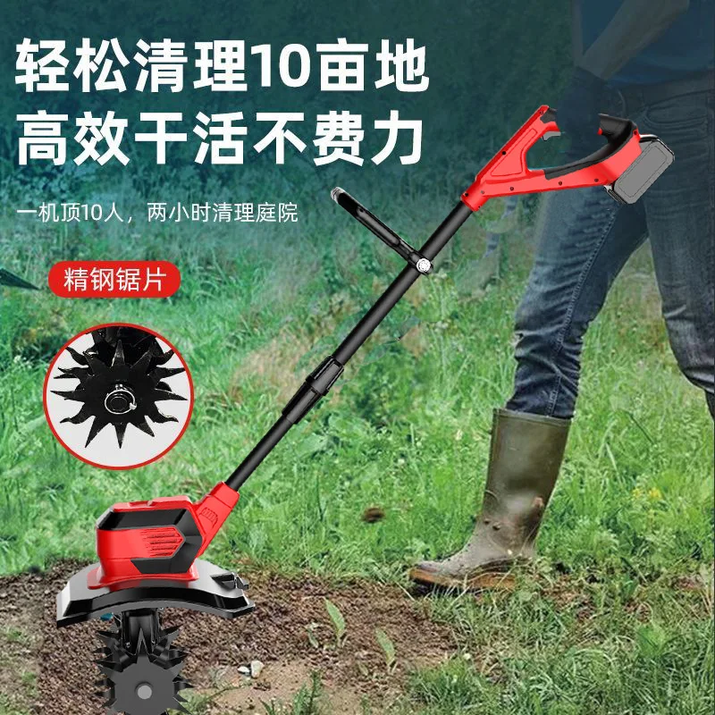 four-knife-head-lithium-battery-micro-tiller-agricultural-tiller-small-household-electric-hoe-scarifier