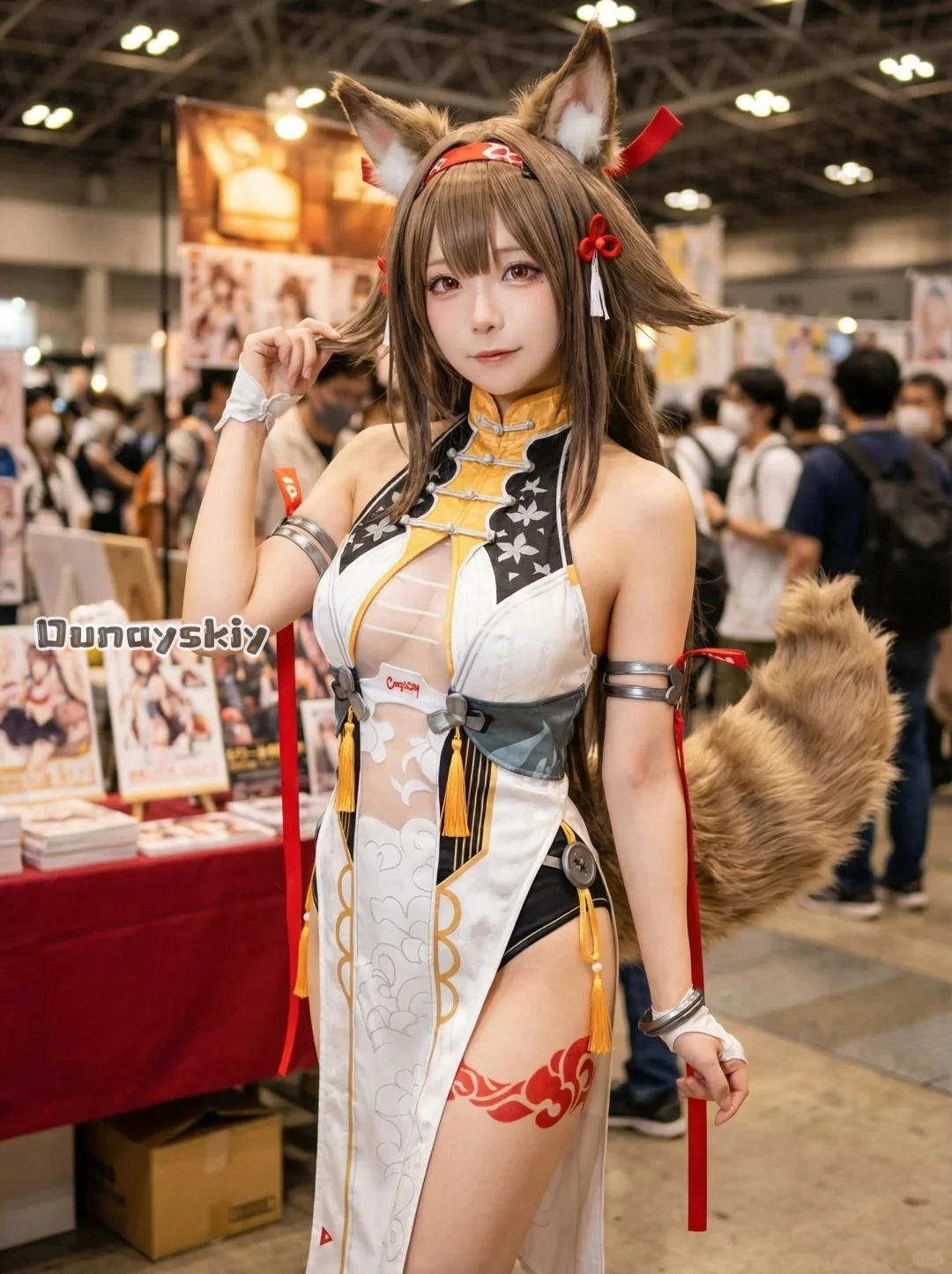 

Dunayskiy S Store@Game Zenless Zone Zero Ye Shunguang Cosplay Coatume Dress Cheongsam Ye Shunguang Wig Tail Hallowen Prop Women