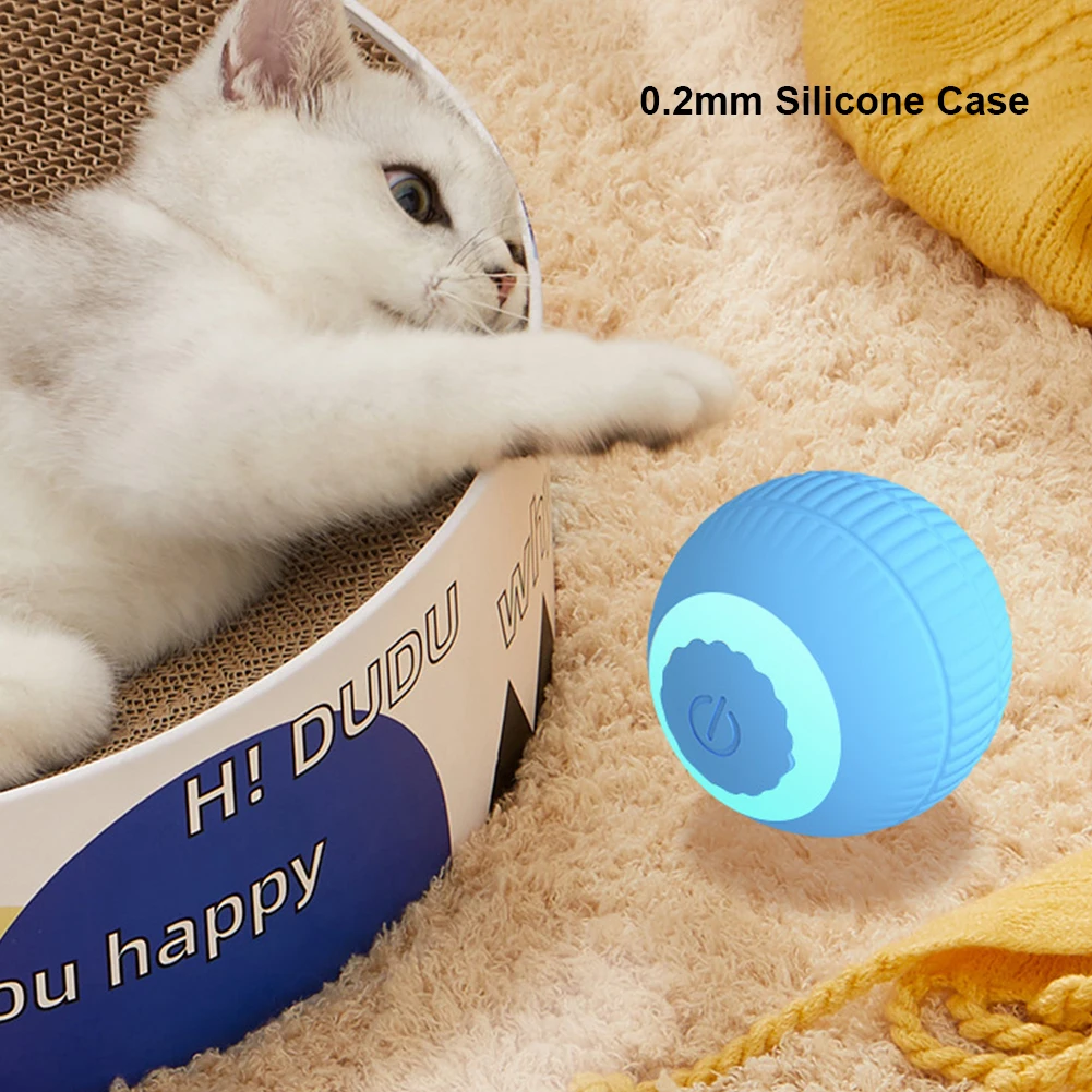 Elektrische Katzen ball Spielzeug USB wiederauf ladbare intelligente interaktive Katzen spielzeug intelligente rollende Spielzeug ball für Kätzchen Hund spielen