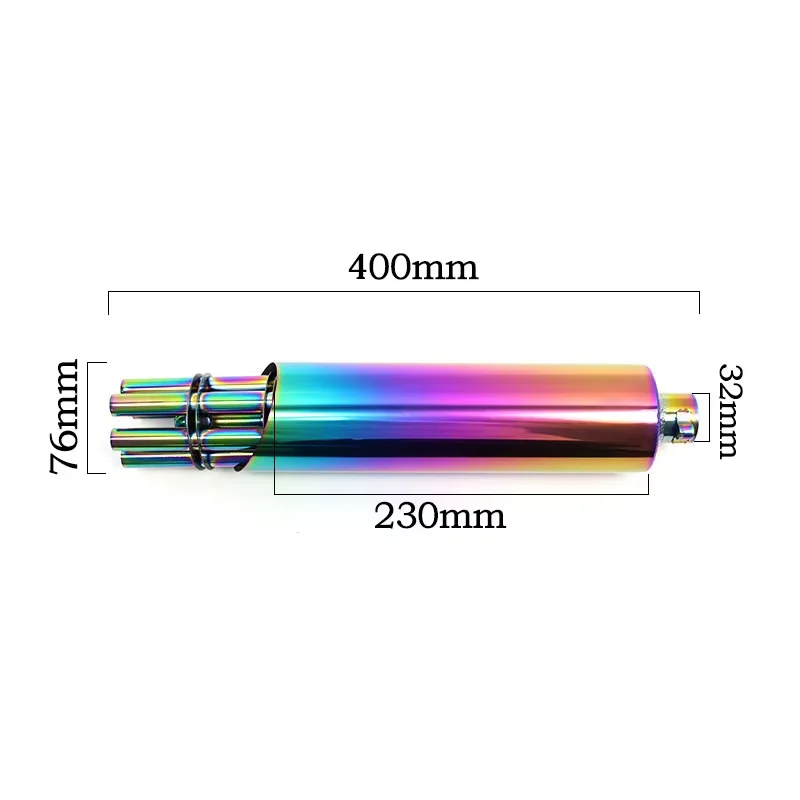 For Honda Yamaha Kawasaki KTM ATV Exhaust Motorcycle Muffler Rotate Gatling Gun Pipe Can Motorbike Modified Pit Bike Scooter