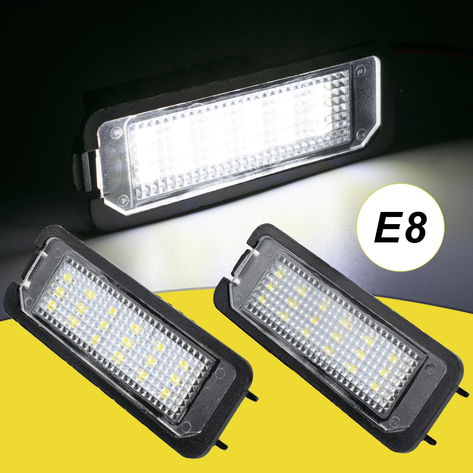 2x 18SMD LED License Number Plate Lamp Tail Light For VW Golf MK4 MK5 MK6 Passat Polo CC Porsche Boxster 911 Carrera Cayenne