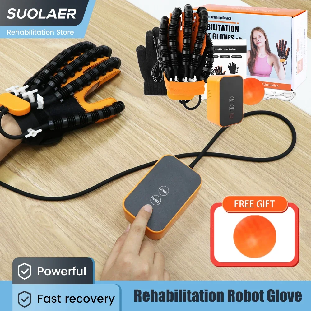 Rehabilitation Robot Gloves Rechargeable Stroke Hemiplegia Cerebral Infarction Training Equipment Finger Hand Function Exerciser