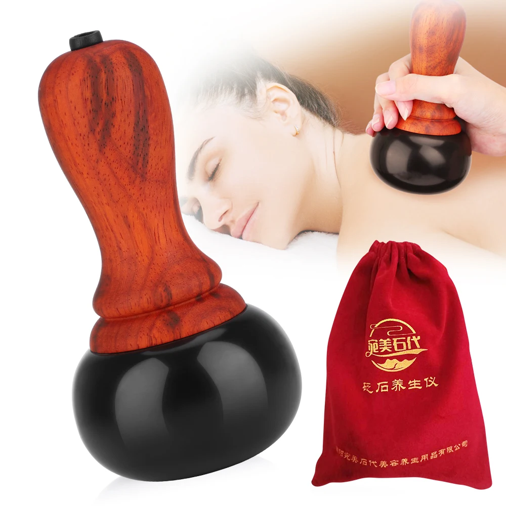 Hot Stone Gua Sha Electric Massager Neck Back Full Body Hot Compress Jade Warming Moxibustion Dredging Meridian Massage Devices