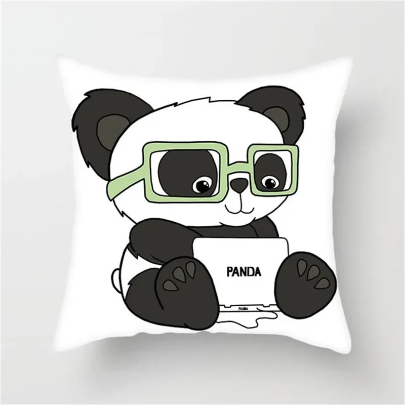 Customizable Sofa Bedroom Cute Panda Pillowcase National Treasure Panda Blanket Pillow Home Decoration Pillowcase