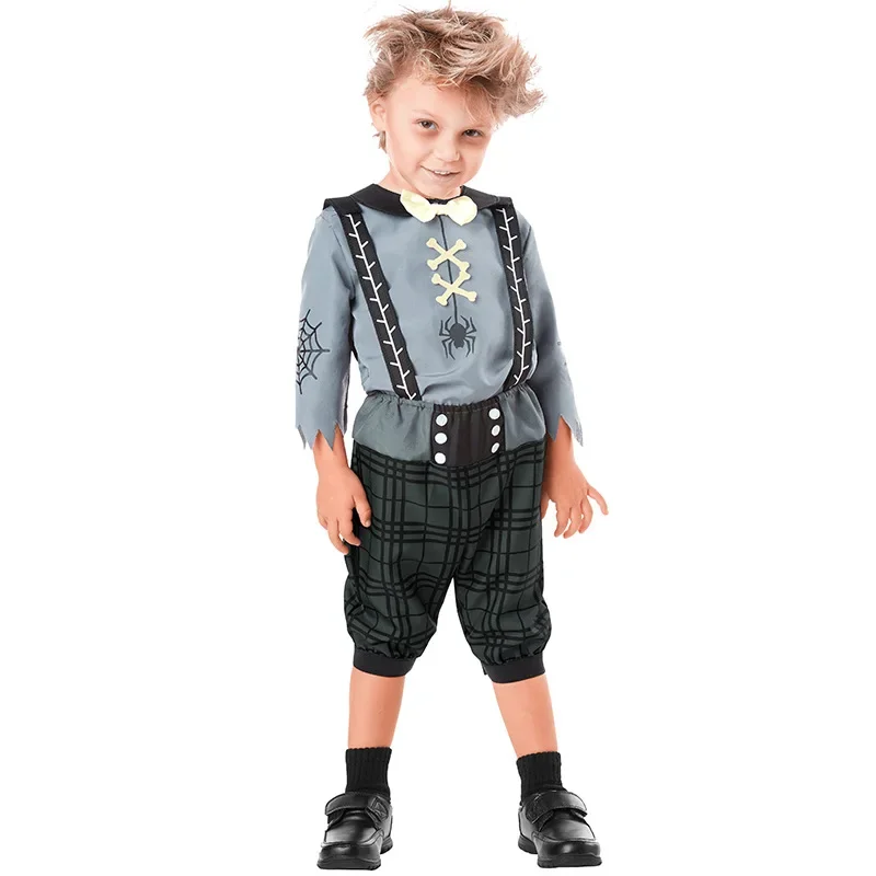 Costumes d'Halloween Cosplay pour Enfants, Fantôme, ix, Zombie