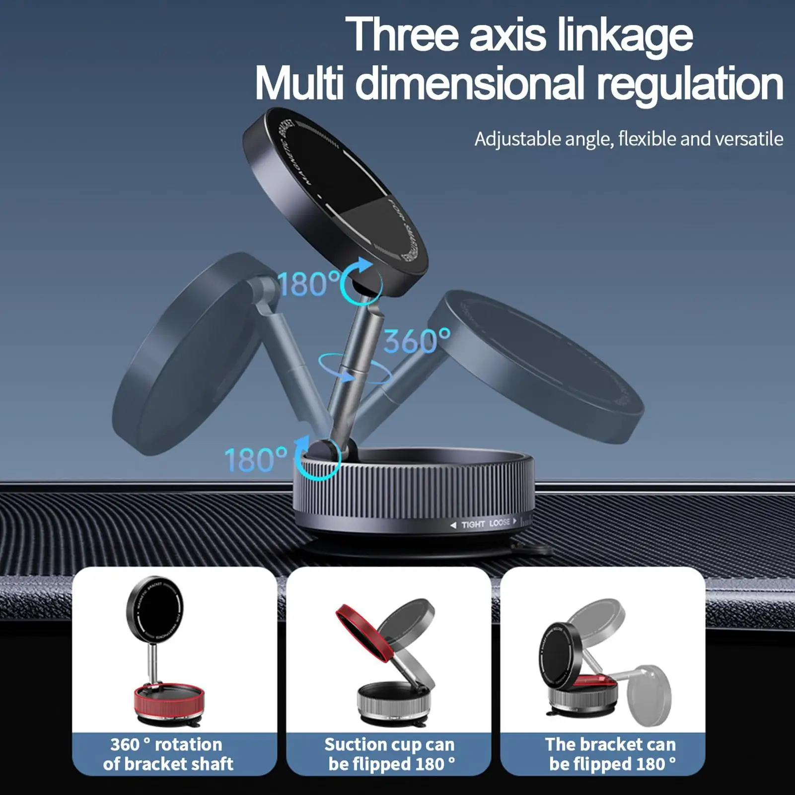 

Магнитный держатель для телефона в автомобиль, регулируемый, на присоске, для вождения, спортзала, спальни, офиса, кухни, путешествий