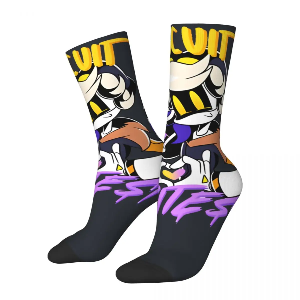 Happy Funny N And Uzi Biscuitbites Men's Socks Retro Harajuku Murder Drones Hip Hop Novelty Seamless Crew Sock Gift tops fugees