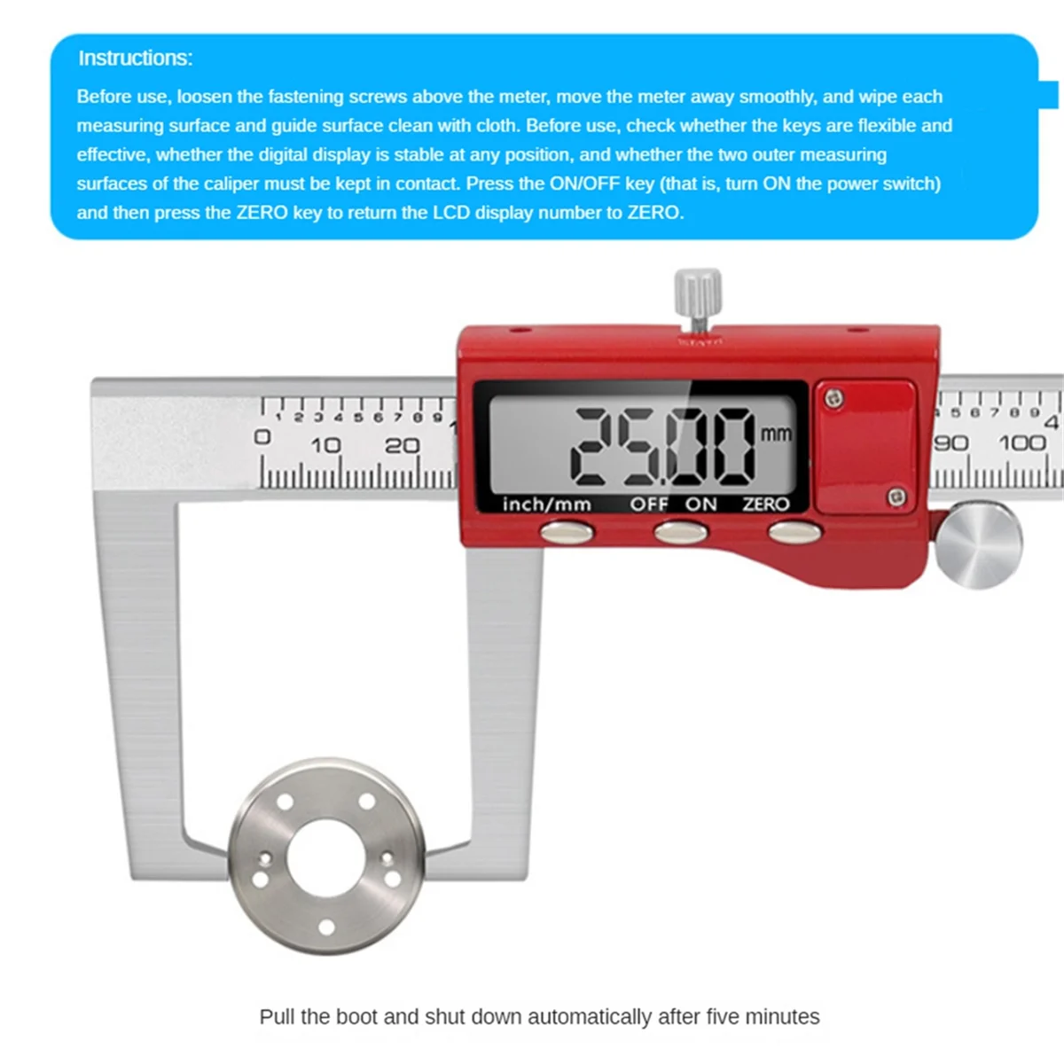 Disc Brake Rotor Micrometer,Digital Caliper Measuring Tool for Disc Brake-6Inch/150mm,Brake Measuring Tool Wtih Caliper