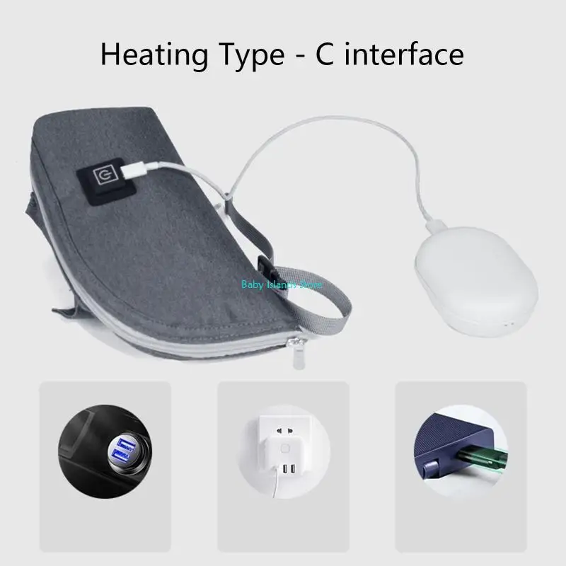 K92D USB Flessenwarmer Draagbare Reizen Warmer Zuigfles Warme Hoes Isolatie Thermostaat Voedsel Warming Tas