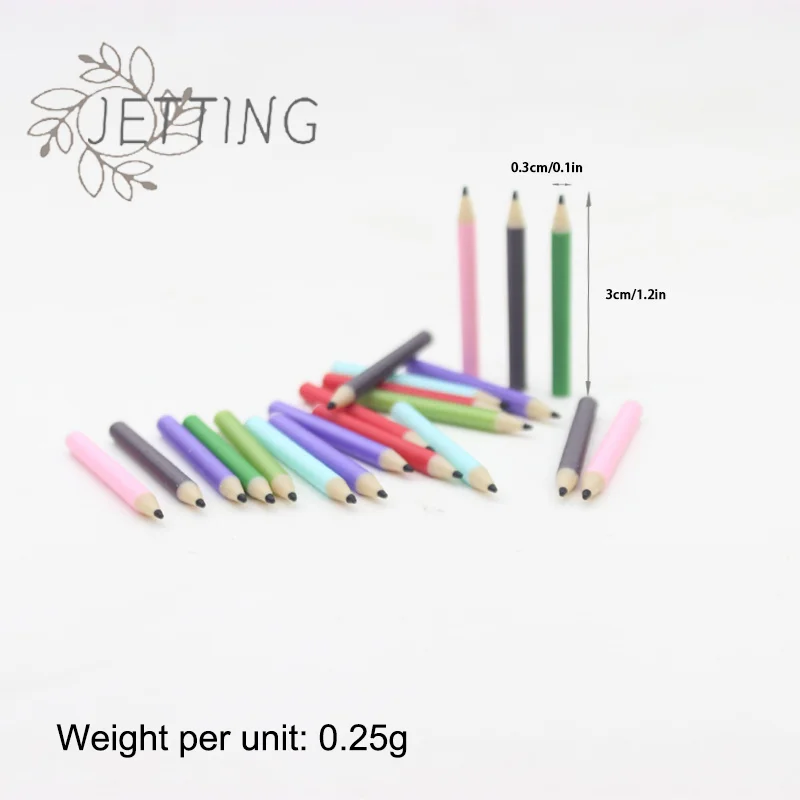 حار 1 مجموعة 1:12 دمية حامل قلم مصغر + 6 أقلام رصاص ملونة مجموعة دمية ديكور المنزل التظاهر اللعب دمية القرطاسية لعبة #3