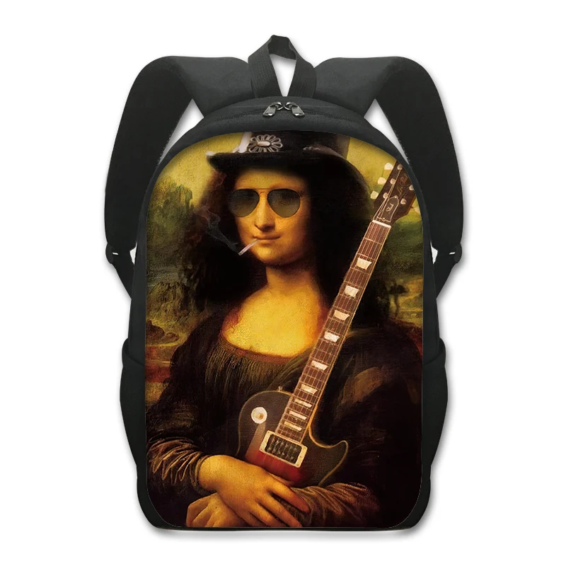 Mochila Da Vinci Rocks para homens e mulheres, bolsas de viagem, Mona Lisa, bolsas escolares para meninos e meninas adolescentes, mochilas para laptop, mochila