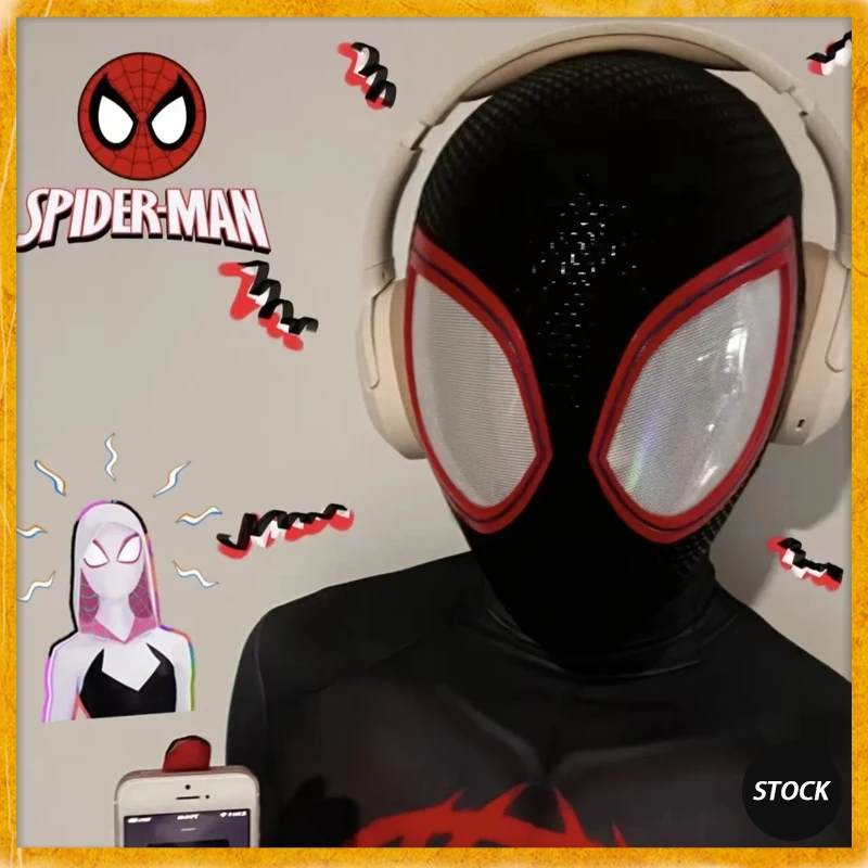 【in-stock-】new-spider-man-brand-new-day-adult-cosplay-mask-with-magnetic-back-cover-3d-superhero-cos-headgear-prop-movie