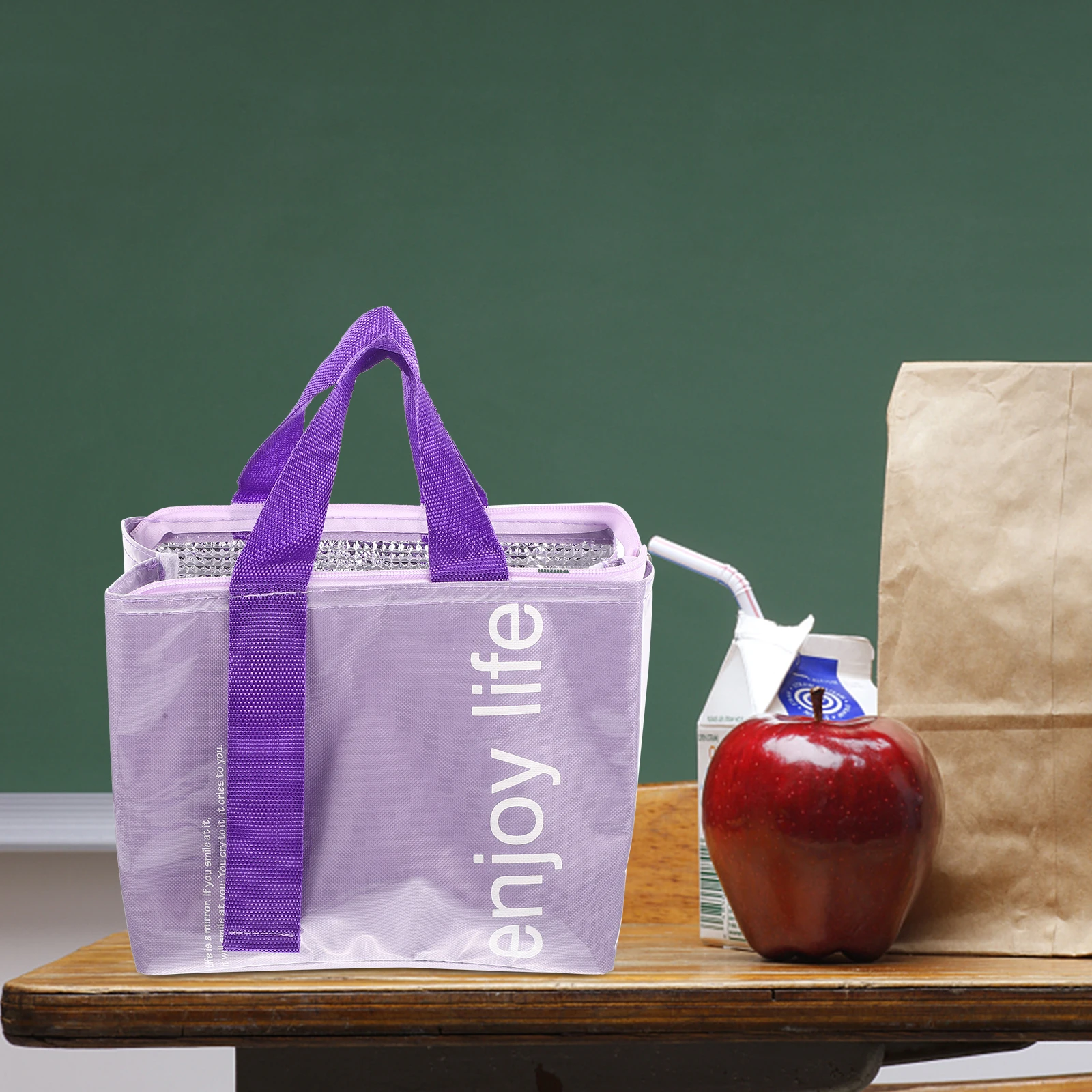 

Pu Lunch Bag Insulation Thermal Tote Container Pouch Large Capacity Portable Picnic Food Bag Storage