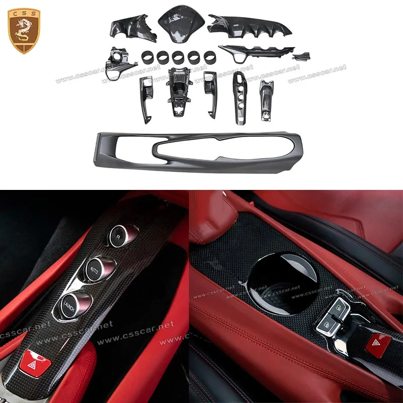 

Car Interior Door Handle Pull Protective Cover For Ferrari F12 Instrument Panel Frame Air ConditionerOutlet Vent Styling Sticker