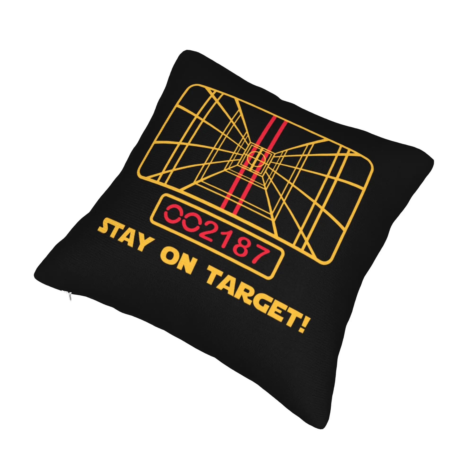 Stay On Target Pillow Case 45x45cm Decor Home Sci Fi Space Modern Cushion Cover Square Pillowcase