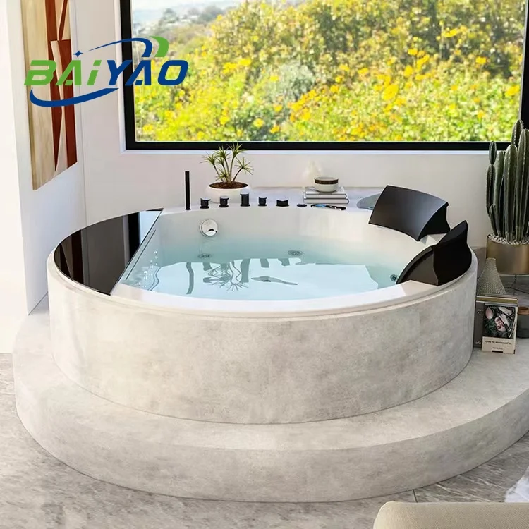 

Dual Harmony Embedded Acrylic 2-Person Bathtub With Digital Control Panel, Adjustable Jets & Soothing Design