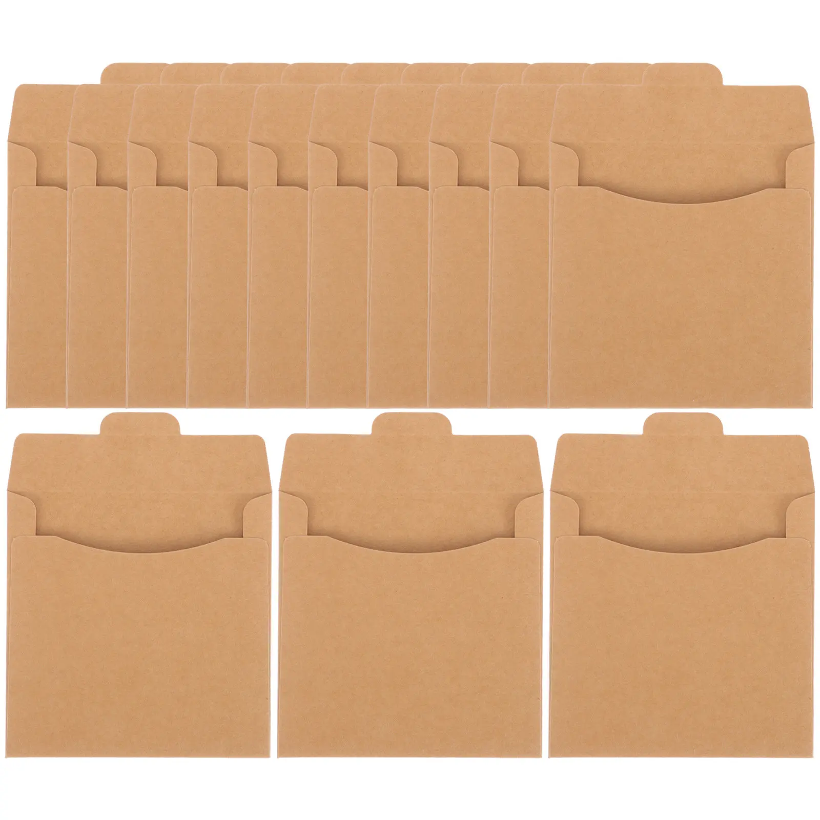 

50Pcs Cd Packaging Bags Kraft Paper Sleeves for Cds Dvds - Space Saving Storage Office School Use