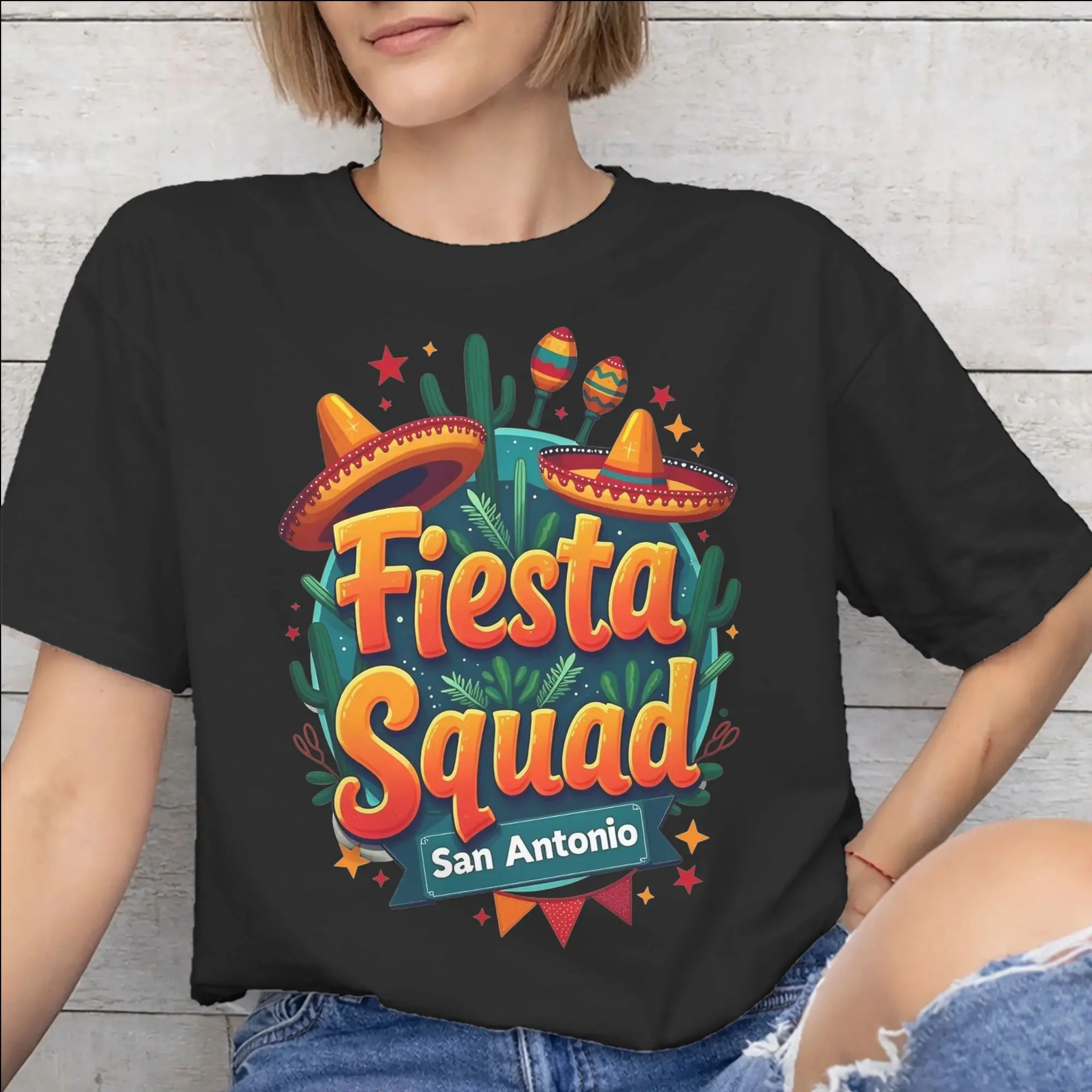 Fiesta Squad Cinco De Mayo Tee Shirt for Men Women Graphic Printed T Shirts  Cotton Clothes