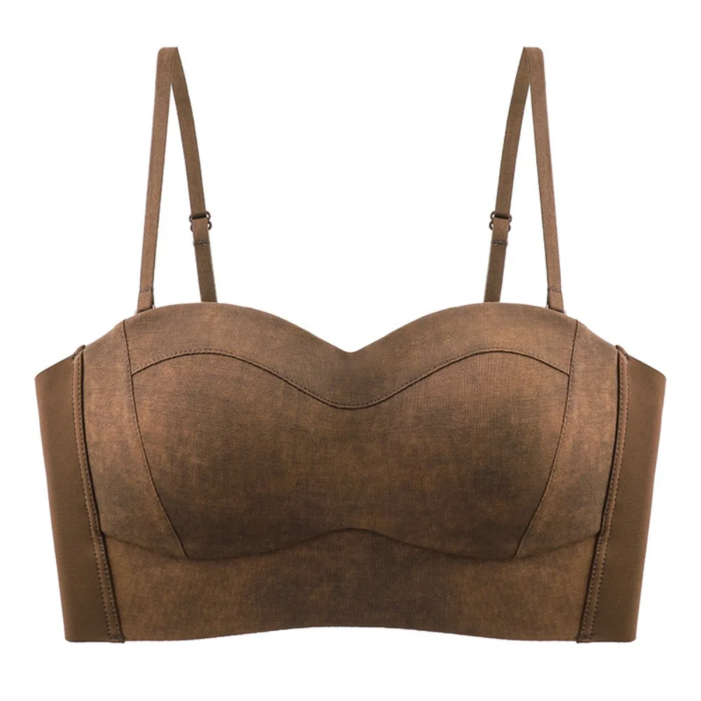 บราไร้สายแบบปรับได้ ป้องกันการกระแทก ลายมัดย้อม ป้องกันการหย่อนคล้อย สำหรับผู้หญิง ชุดชั้นในแบบดันทรงไร้ตะเข็บ ของขวัญ