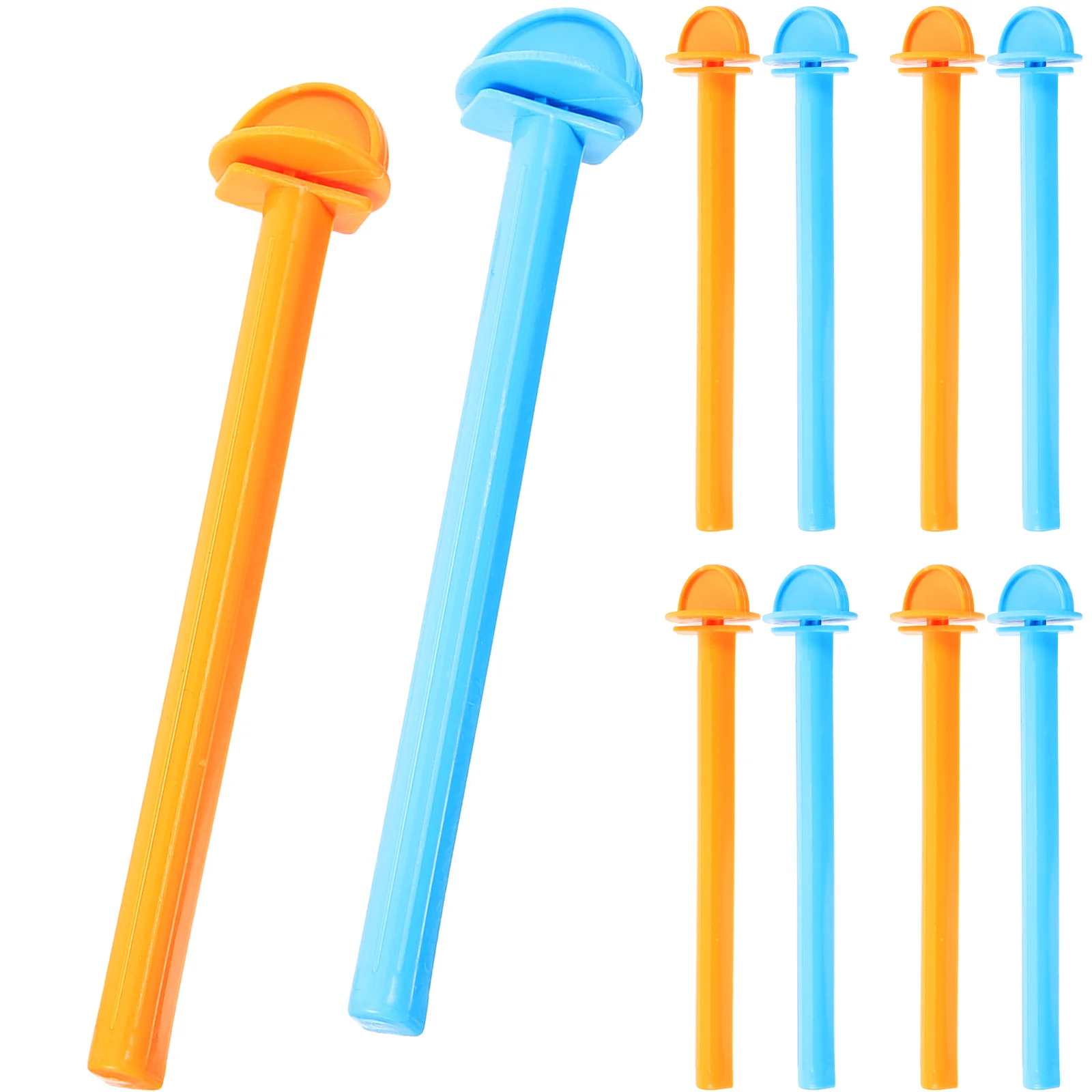 10 Pcs Bird Standing Stick Biting Sticks Striped Bass Accessories Plastic Parakeet Perch