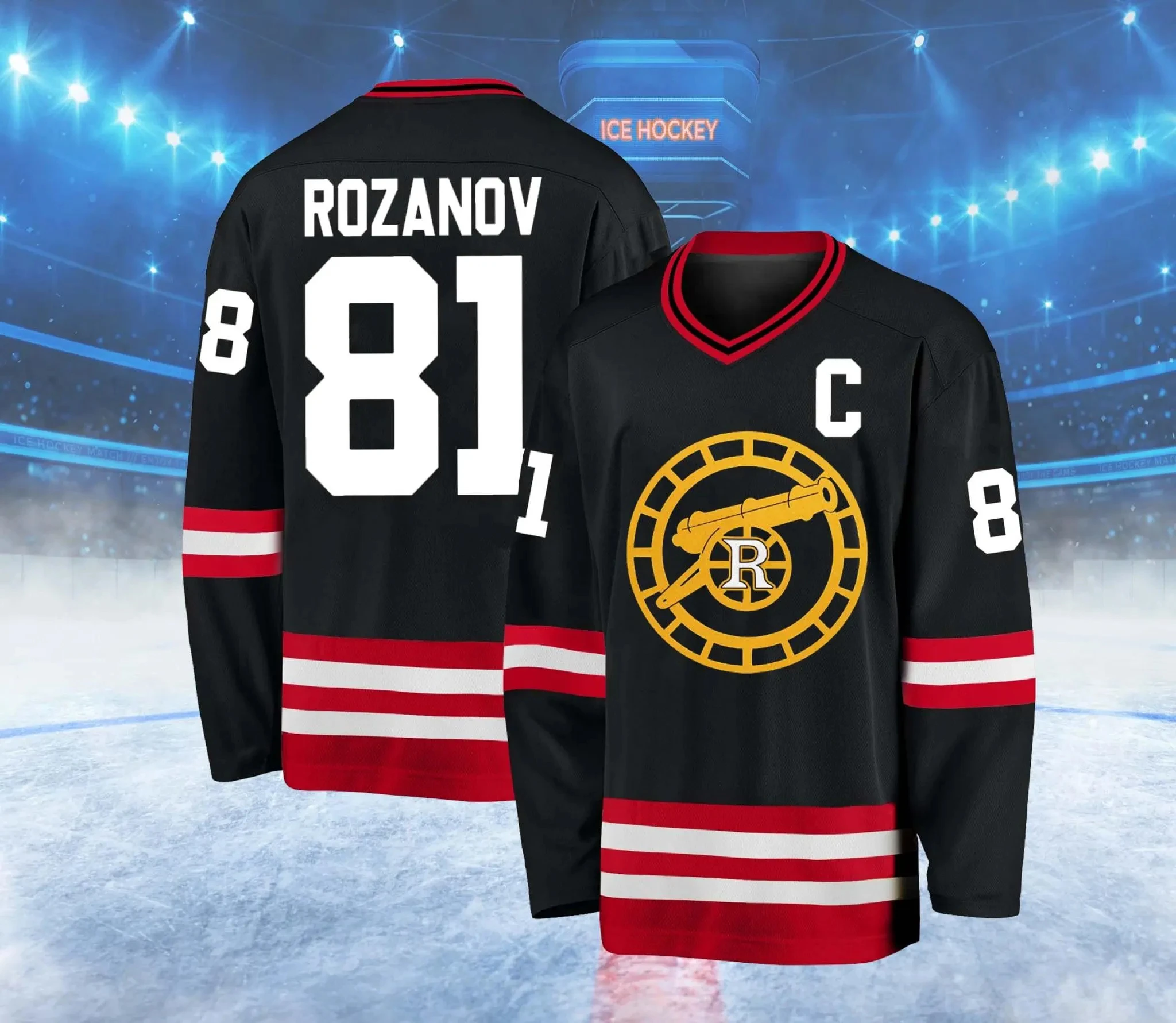 Heated Rivalry Hockey Jersey - Ilya Rozanov Shane Hollander Fan Gift, Hockey Team Outfit Sports Wear，V-Neck T-Shirt