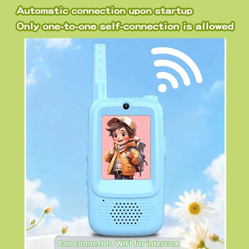 Children's Video Intercom 2-inch High-definition Screen Rechargeable Voice One-Click Call Intercom Gift For Kids Outdoor