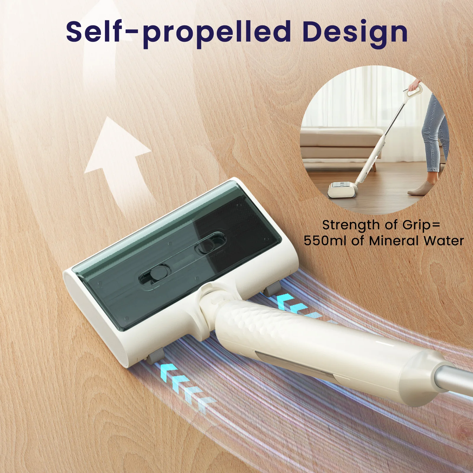 Lefant LS100 Cordless Wet/Dry Vacuum Cleaner, 2.65 kg Light & Powerful, 170° Flat, One button Self-Cleaning, Edge Cleaning