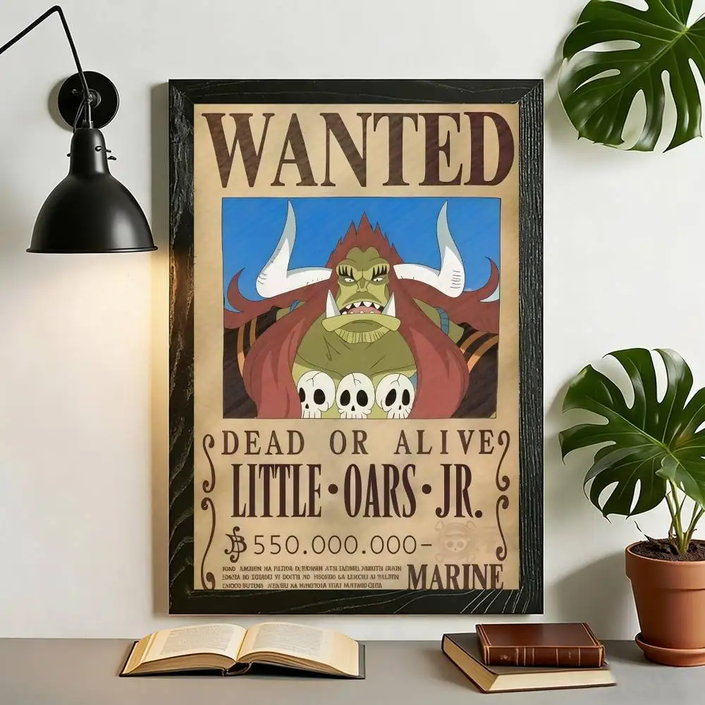 Anime One Piece Wanted-Poster Leinwanddruck Wandkunst Luffy Sanji Chopper Robin Franky Druck für Fan-Zimmer-Dekoration