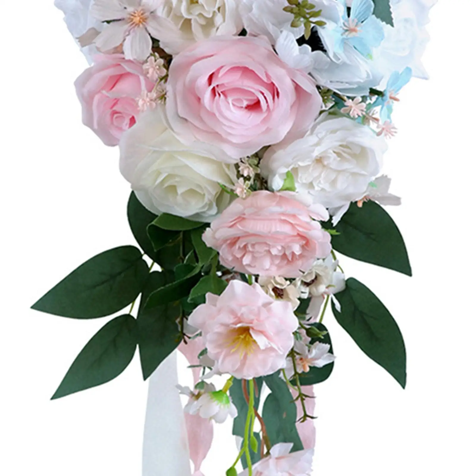 باقة الزفاف ديكور المنزل قطرة الماء أنيقة شكل شلال الزهور وهمية