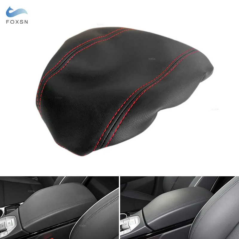 For Hyundai Tucson 2019 2020 Car Interior Center Control Armrest Box Cover Microfiber Leather Inner Accessories Trim