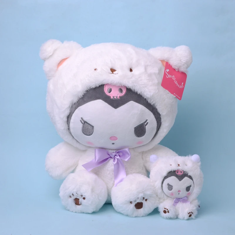 Sanrio-juguetes de peluche de Hello Kitty, My Melody Kuromi, transformados en Panda, almohada, cojín, muñeca, lindos juguetes, regalos de cumpleaños