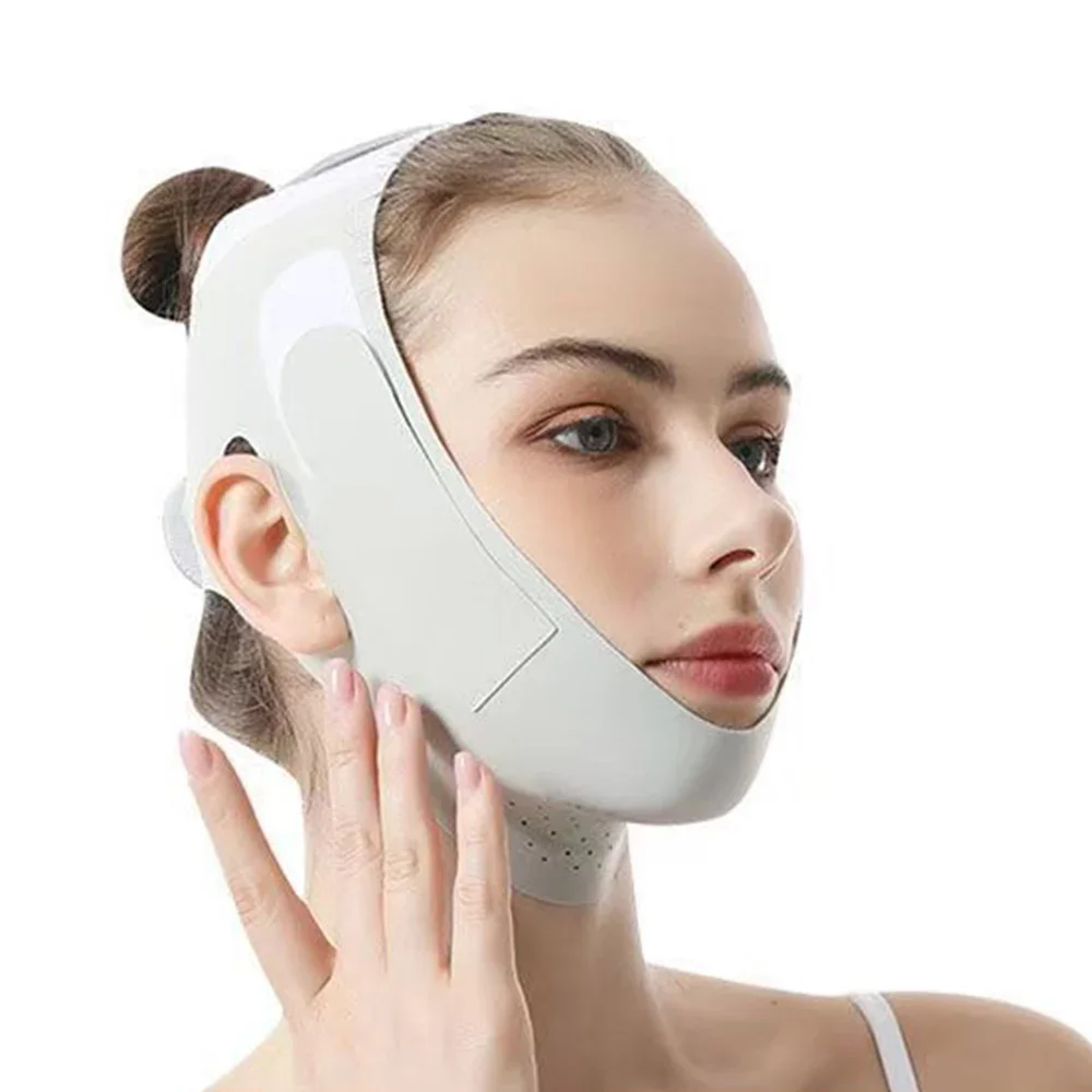 ผ้าพันหน้ากระชับรูปหน้าวีเชฟ ยกกระชับคางและแก้ม ลดเลือนริ้วรอย พร้อมเครื่องนวดหน้า บำรุงผิวหน้า