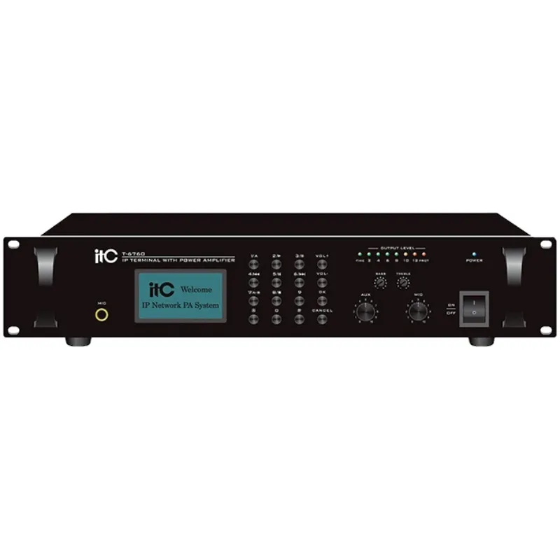 Rack Design 500W 750W Professional Ip Audio Paging Power Amplifier For Sale