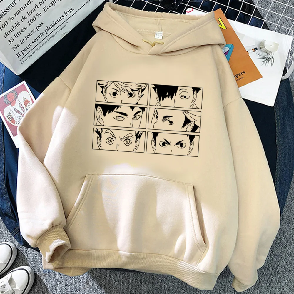 Haikyuu hoodie funny youthful kawaii graphic pattern girl hoddie comfortable elegant streetwear youthful