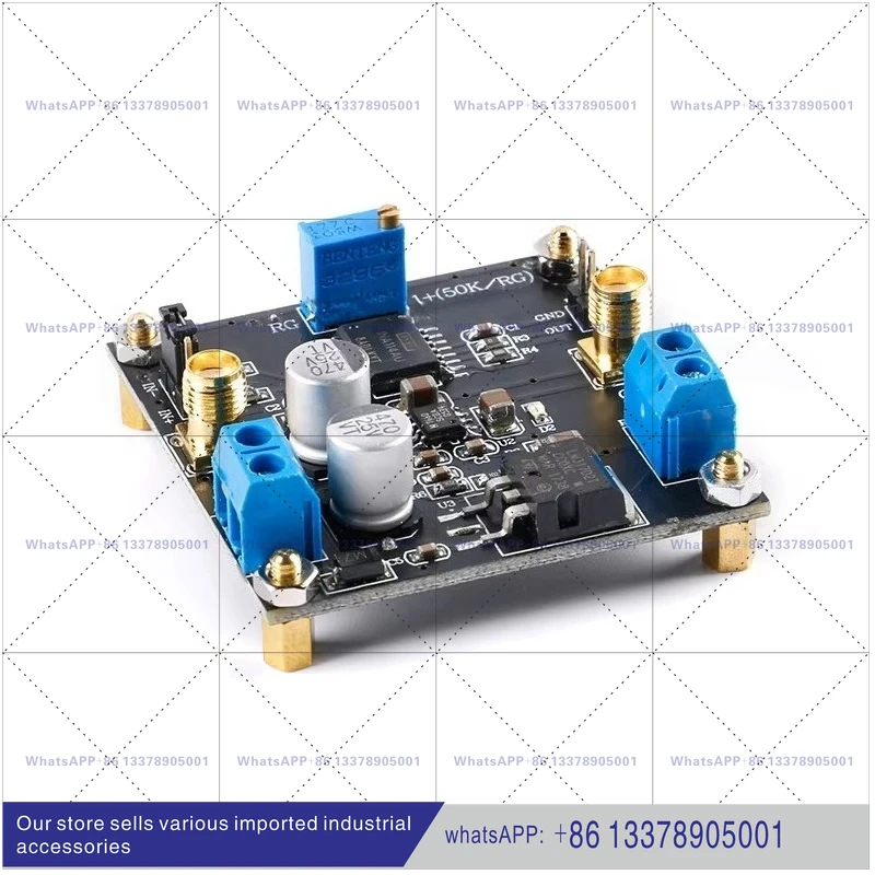 114 Instrumentation Amplifier Module 1000x Gain Adjustable Single Power Supply Single-Ended / Differential Input