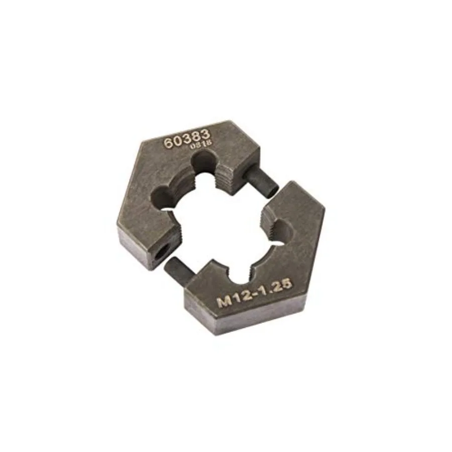 9-Piece Split Die Wheel Stud Repair/Rethreading Kit, Indexing Pins, Steel, Repairs Threads on Wheel Studs and Bolts, Two Socket