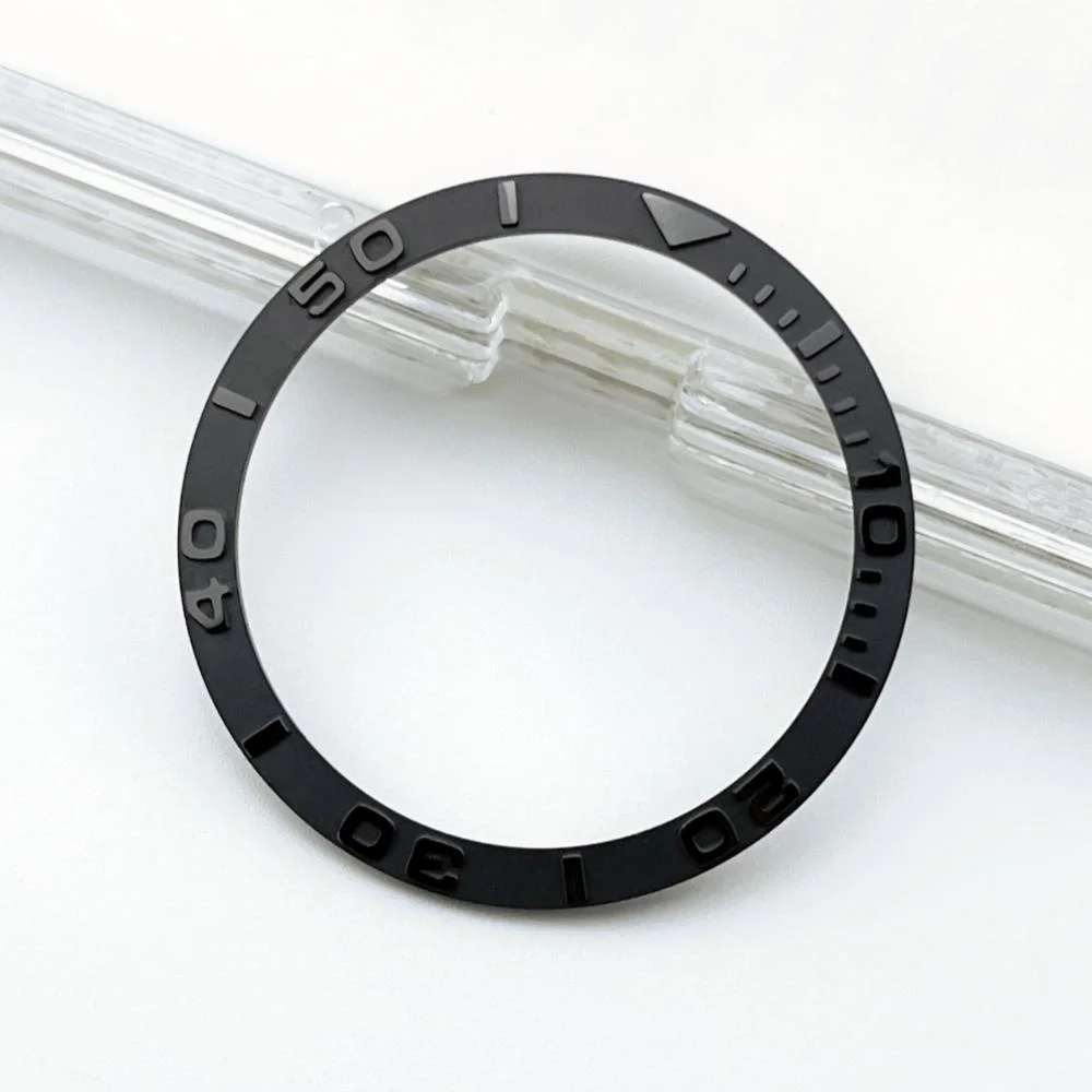 Anello cronometrato per yacht, lavorazione artigianale di precisione, anello in ceramica fantasma d'acqua, anello per orologio subacqueo, cassa dell'orologio NH35, anello a forma convessa, 38
