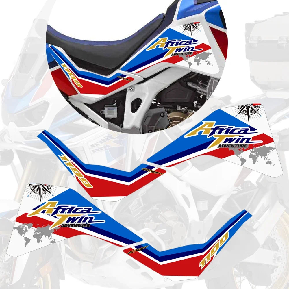 CRF1100Africa Twin Fit Honda CRF 1100 L L1 L2  Adventure ADV Visor Set Stickers Decal Kit 2019 2020 2021 Protector Side Tank Pad