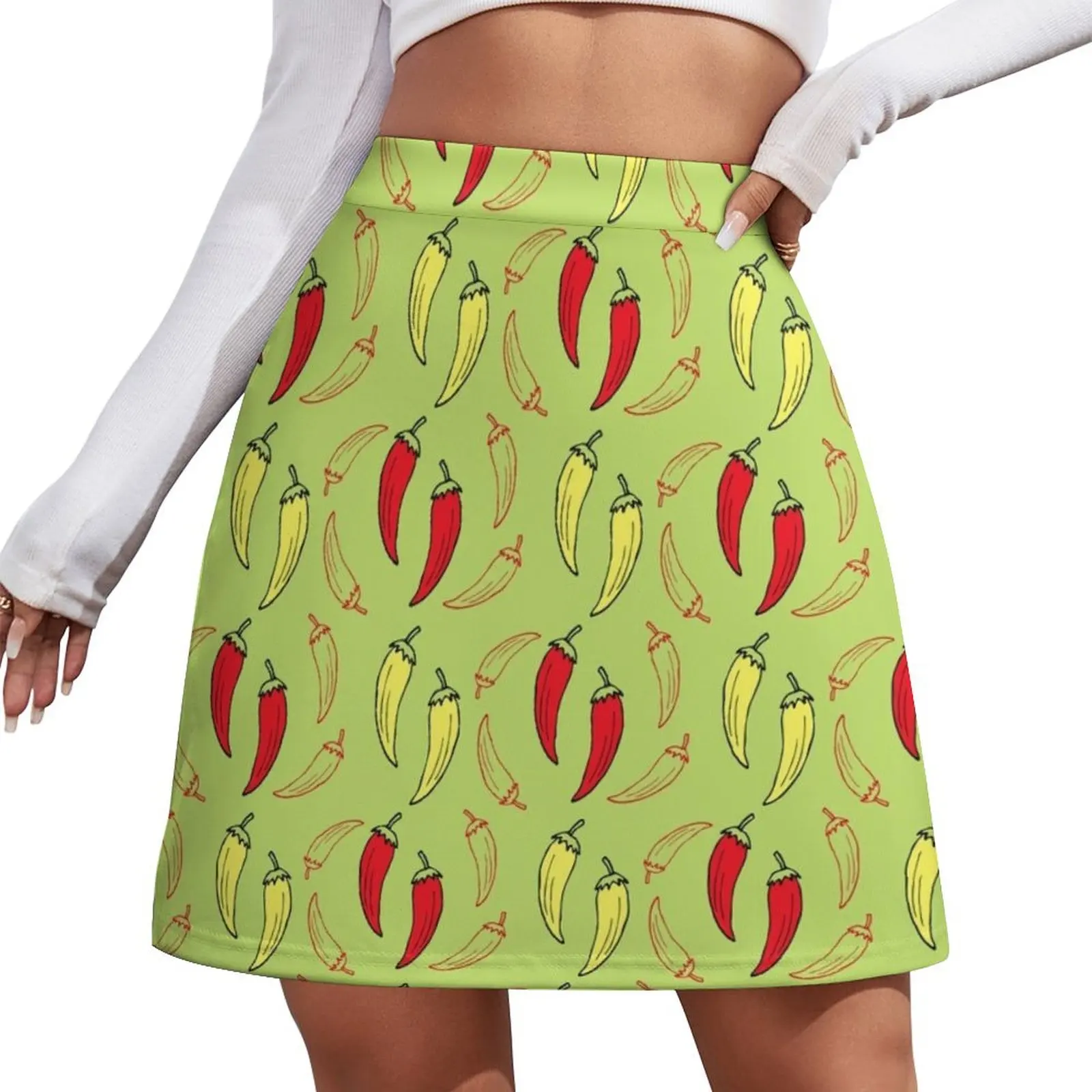 

Chili peppers Mini Skirt night club outfits new in clothes shorts skirt sets