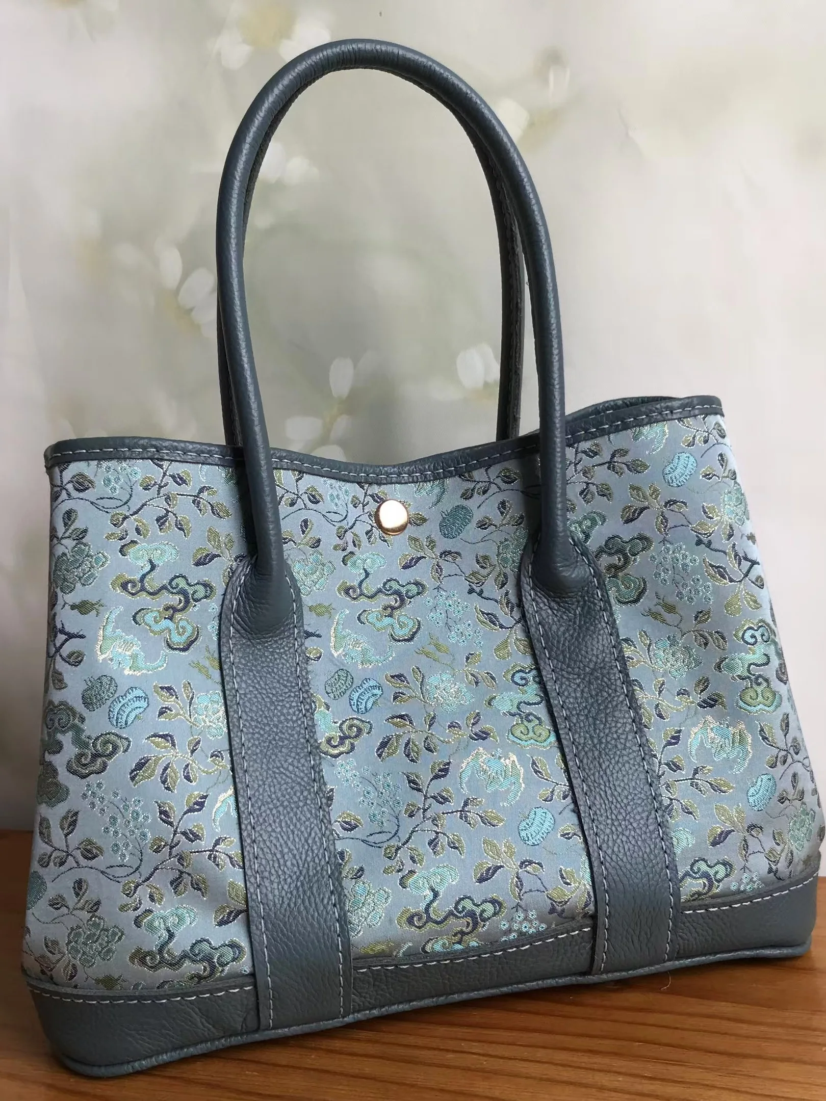 

Handmade Garden Top Layer Cowhide Leather DIY Materials Bag Kit Silk Tang Jin West Town Weaving Song Jin