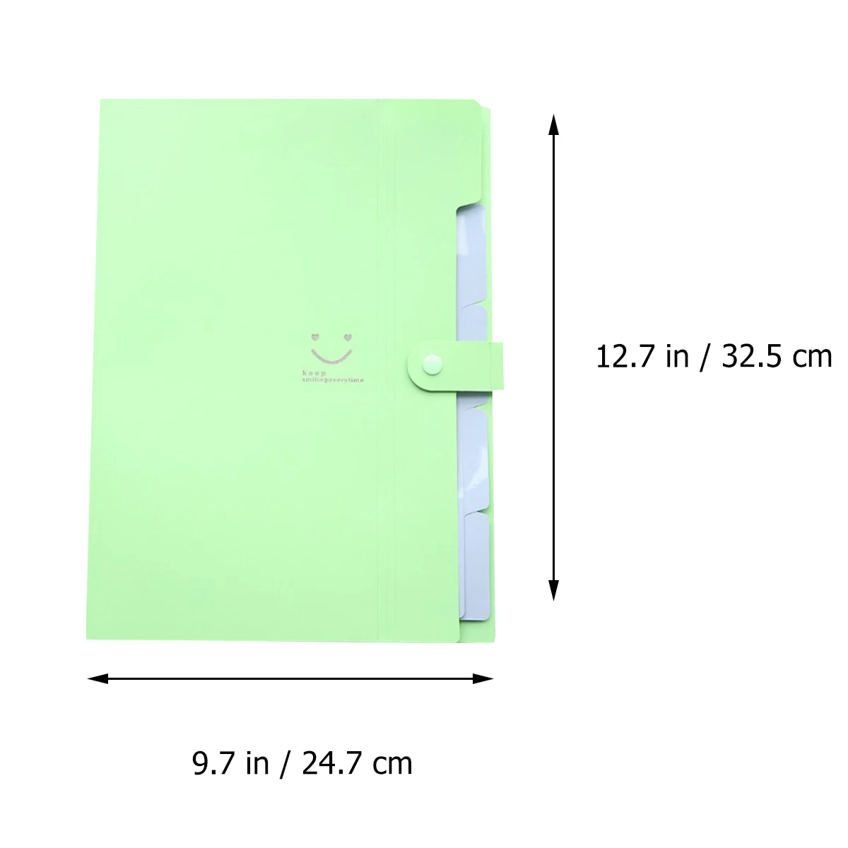 

3Pcs 5 Pockets Folder Plastic Document Organizer Snap Closure A4 Letter Size Creative Candy Office Use