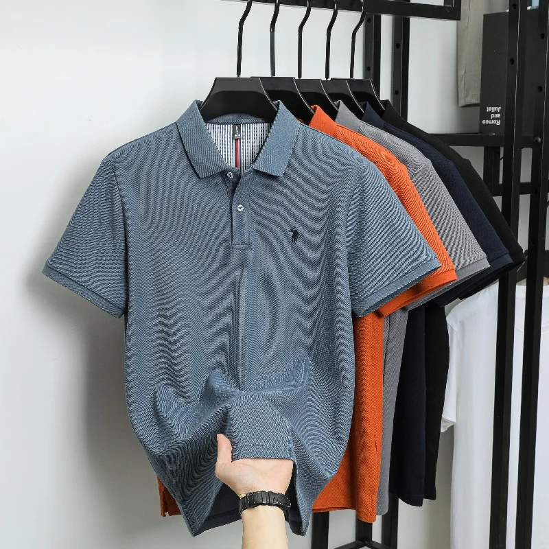 2026 Luxus-Modemarke Paul, besticktes Design, langärmliges Polohemd, modisches Herren-T-Shirt aus 100 % reiner Baumwolle, bequem – Detail 12