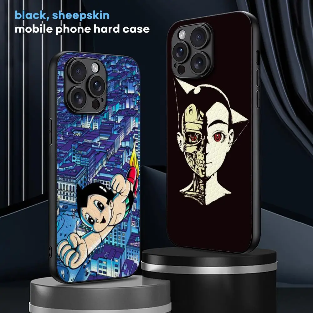 Astro Boy Classic japan ins Phone Case For iPhone 16 15 14 13 12 11 Plus Pro Max Limited Edition Black hard case Sheepskin