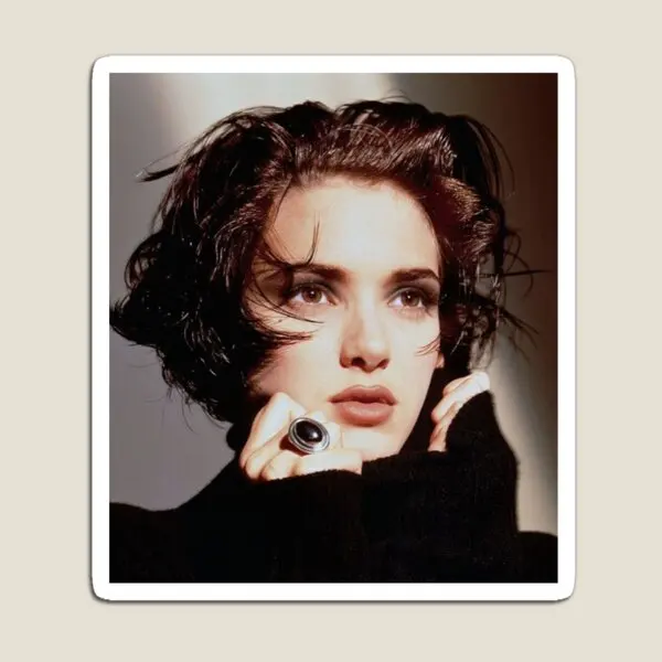 Winona Ryder Album  Magnet Stickers Children Baby Magnetic Decor Colorful Refrigerator Home Toy Funny  Cute for Fridge Organizer