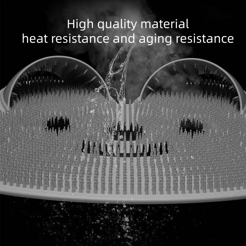 حصيرة تنظيف القدمين من السيليكون، وسادة حمام مقشرة لغسالة الظهر، أداة تدليك كبيرة لتنظيف القدم مع أكواب شفط غير قابلة للانزلاق