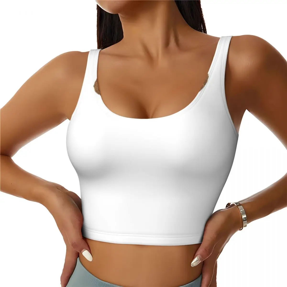 Removable Pad Top Coconut Bra Pilates Training Quick Dry Top