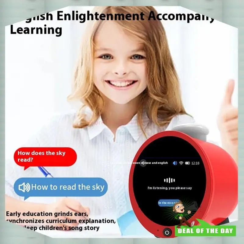 

24-часовая доставка, звуковой будильник с искусственным интеллектом и цифровым таймером Wi-Fi, забавные часы для мозга, украшение для рабочего стола с сенсорным ЖК-экраном