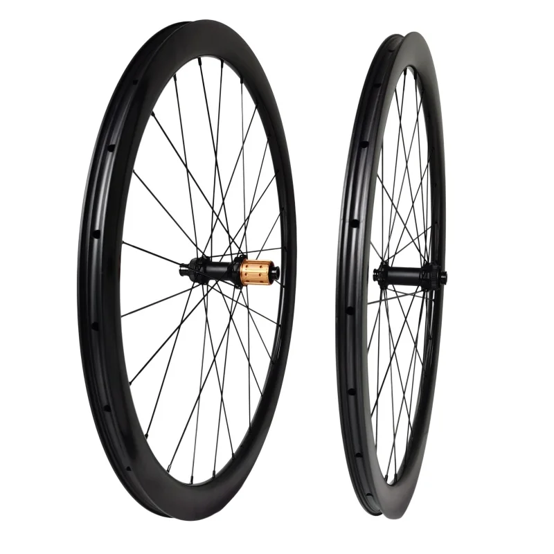 QORA 700C Carbon Road Disc Wheelset 40mm Tubeless Disc Bicycle Wheelset 100x12 142x12 XDR Central Lock Carbon Wheelset